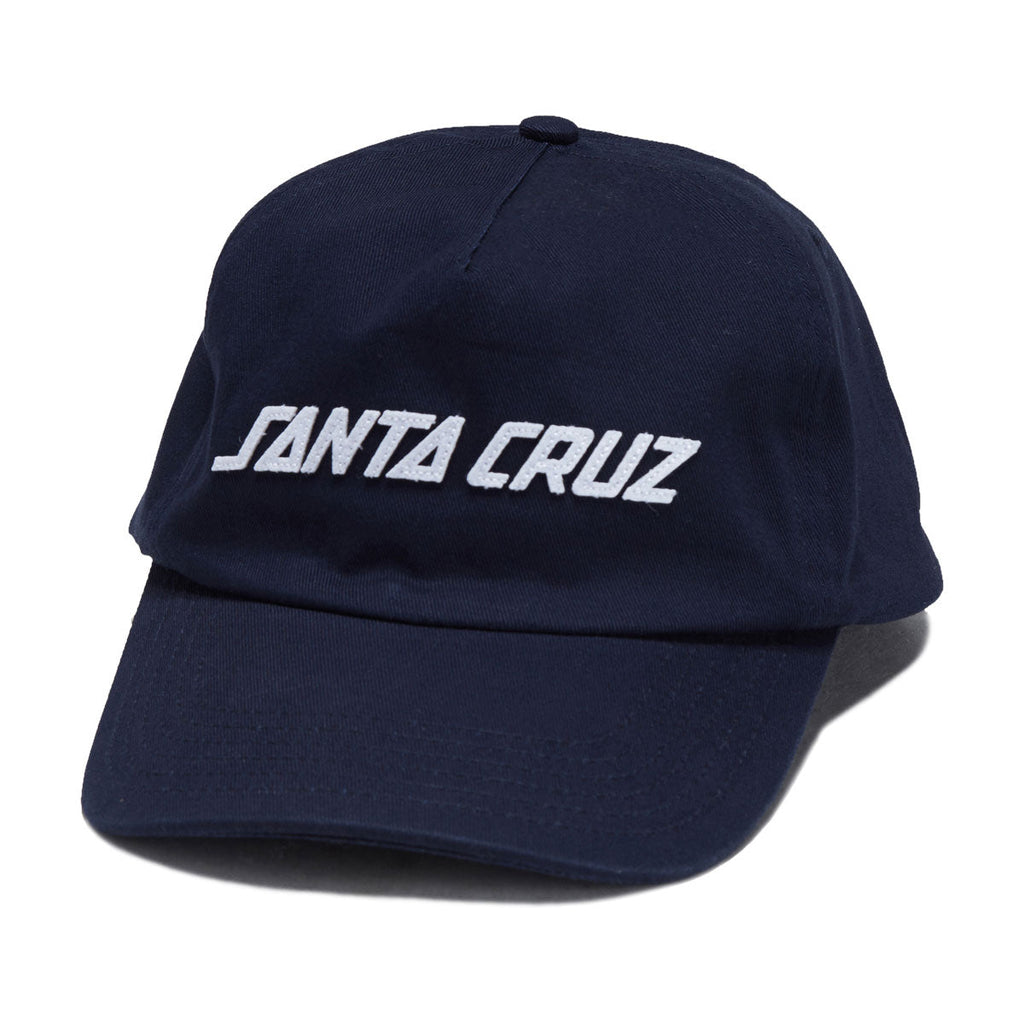 Santa Cruz Strip Felt Snapback Hat - Navy