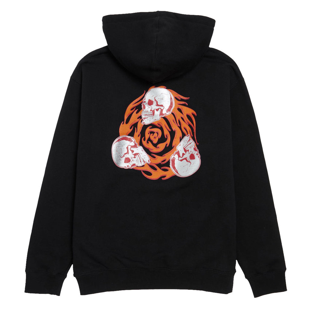 Creature Spiral Skull Hoodie - Black