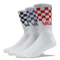 Vans Classic Check Crew 3 Pack Of Socks - White