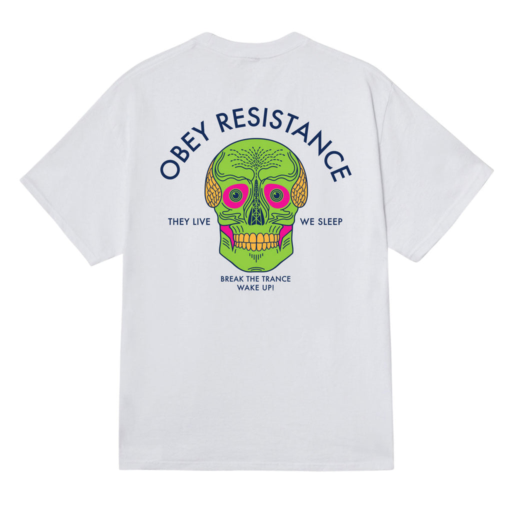 Obey Resistance Skull T-Shirt - White