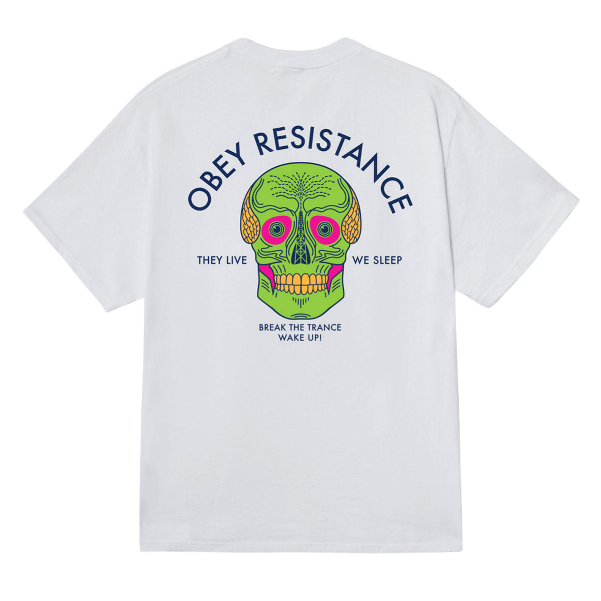 Obey Resistance Skull T-Shirt - White