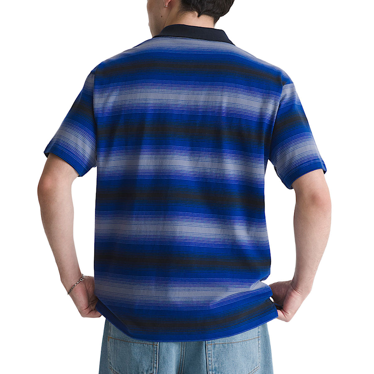 Vans Molino Shadow Stripe Polo Shirt - Royal Cobalt