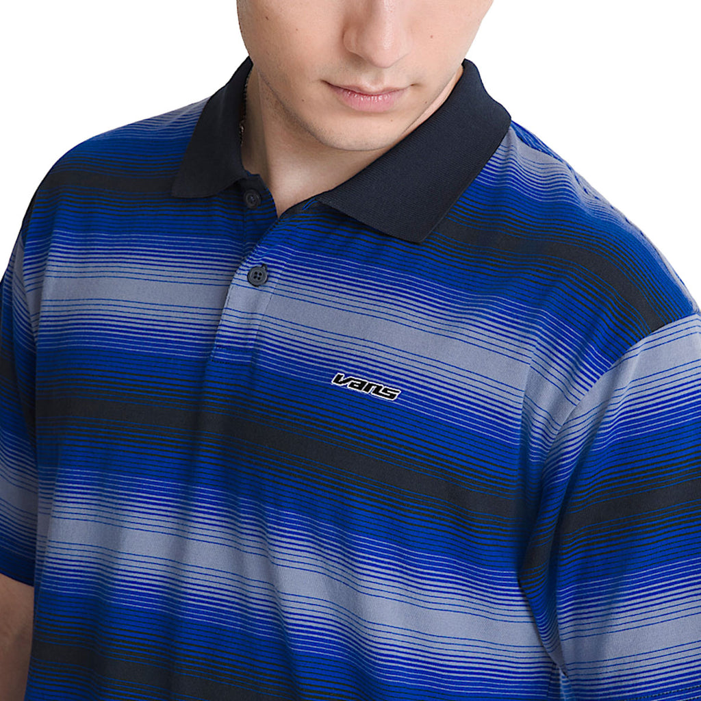 Vans Molino Shadow Stripe Polo Shirt - Royal Cobalt