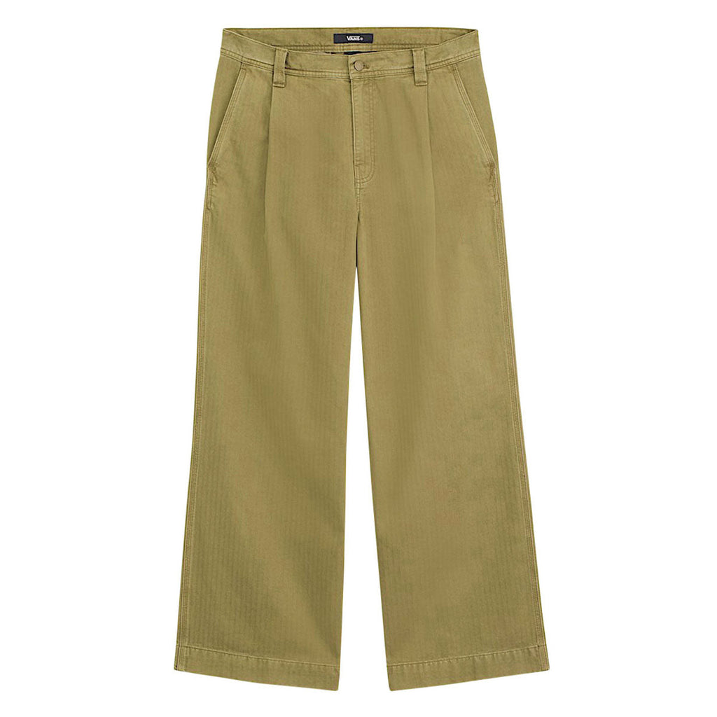 Vans Authentic Chino Loose Wide Leg Pants - Olive Brown