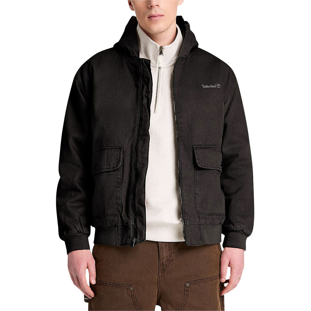 Timberland Insulated Canvas Bomber Jacket - Black