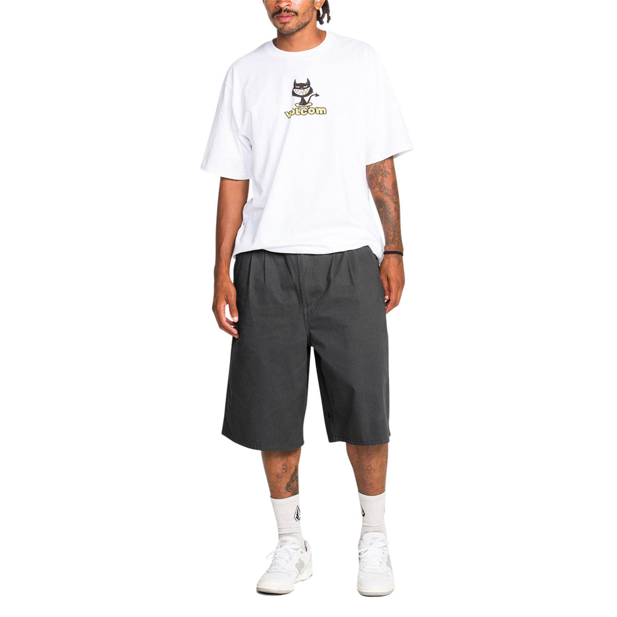 Volcom Chillow Pleated Ew Chino VS 24 Shorts - Castlerock