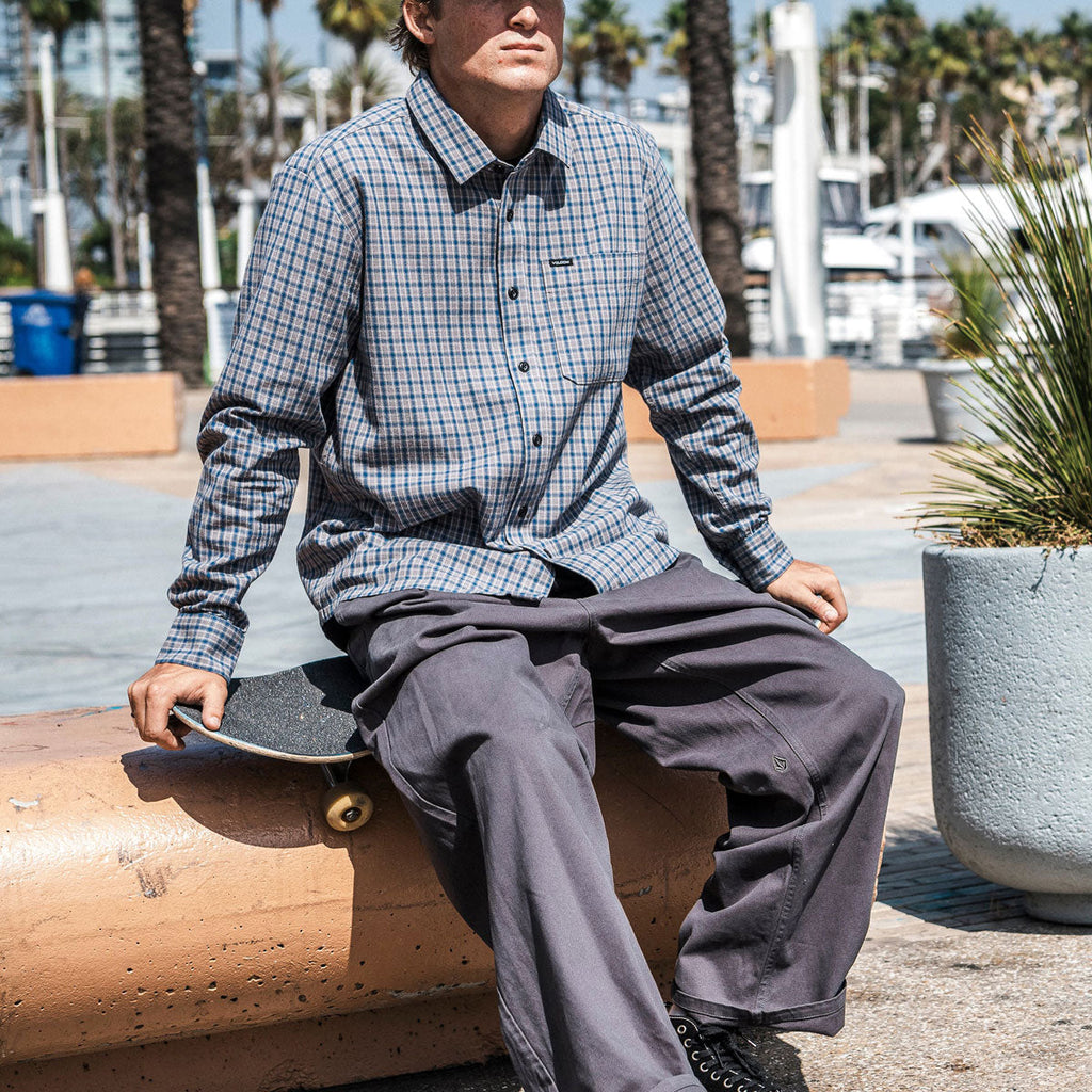 Volcom Landos Long Sleeve Shirt - Light Navy