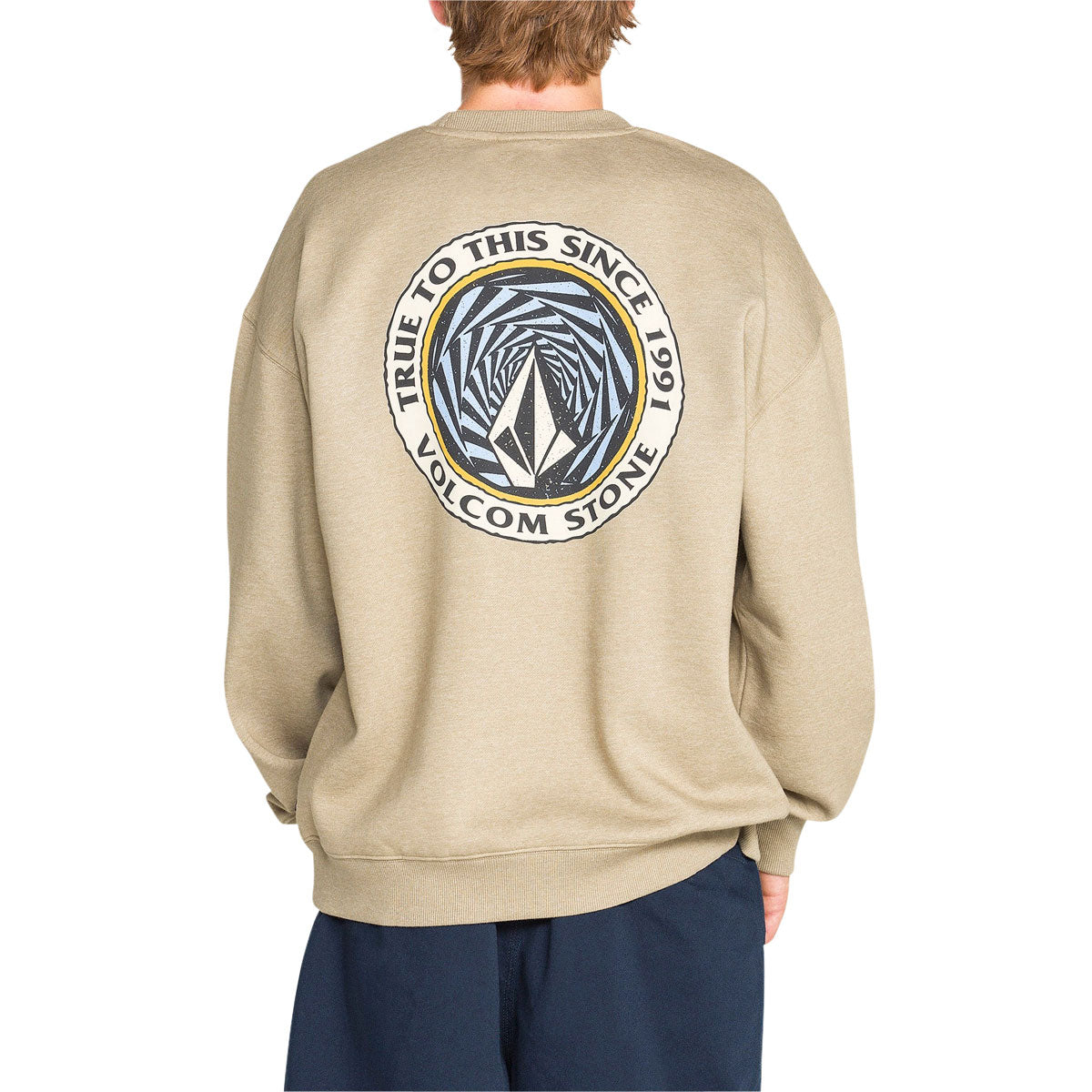 Volcom Dirty Work Crew Sweatshirt - Khaki