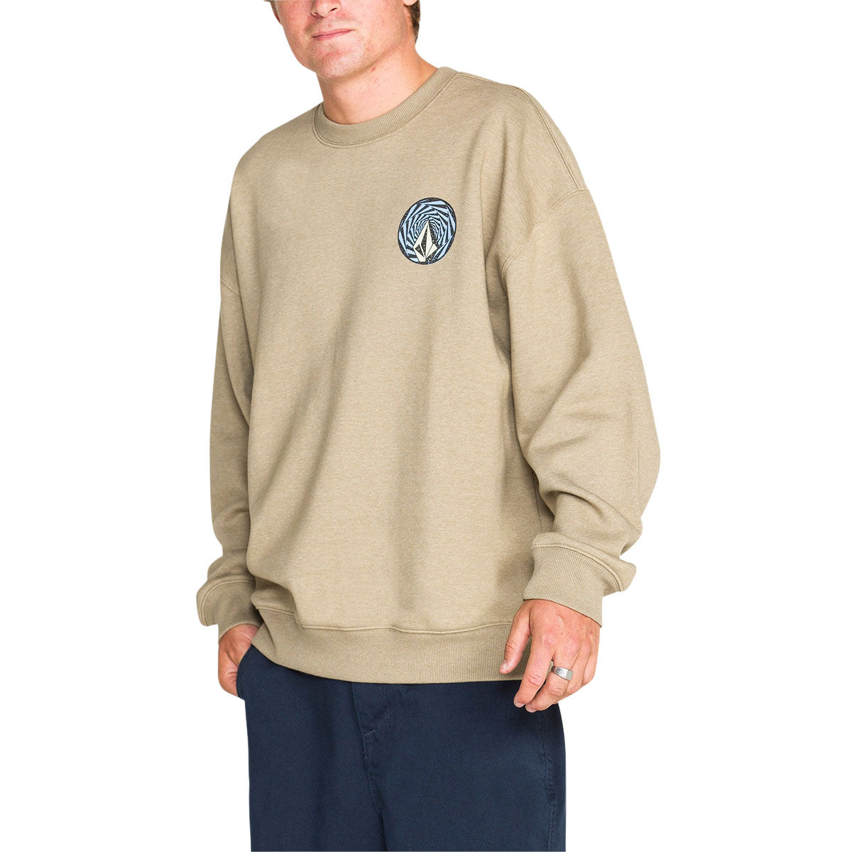 Volcom Dirty Work Crew Sweatshirt - Khaki