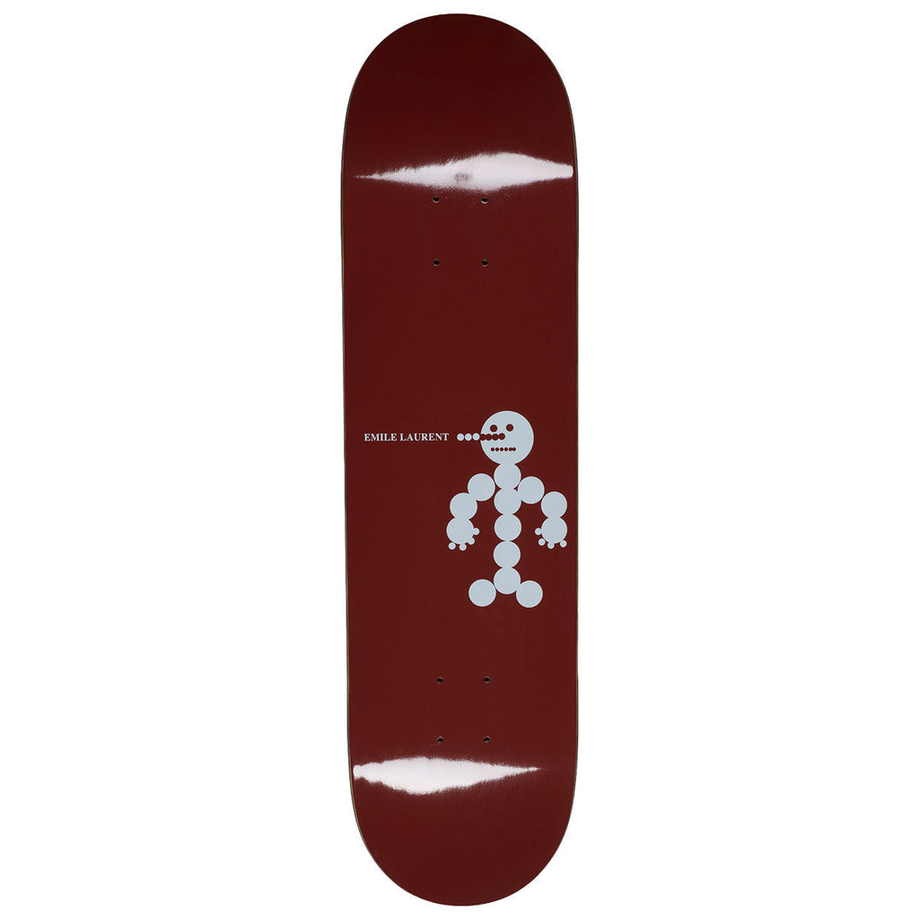 Polar Emile Laurent Snowman Skateboard Deck - Wine - 8.25"