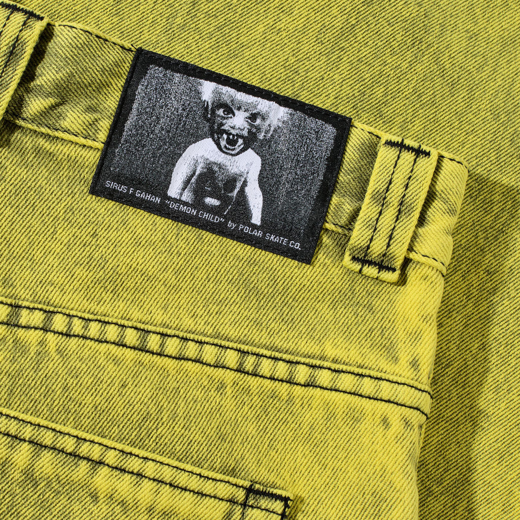 Polar Demon Child Big Boy Jeans - Lemon Black