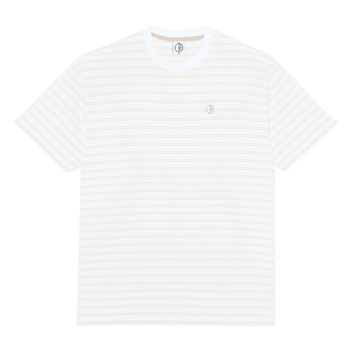 Polar Stripe T-Shirt - White/Taupe