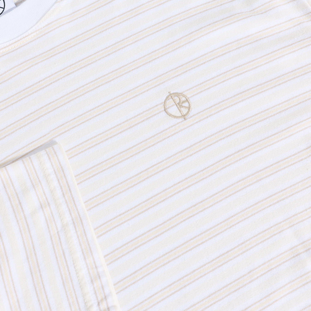 Polar Stripe T-Shirt - White/Taupe