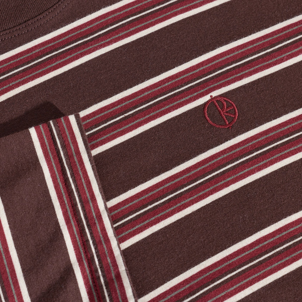 Polar Steve Stripe Long Sleeve T-Shirt - Brown/Red