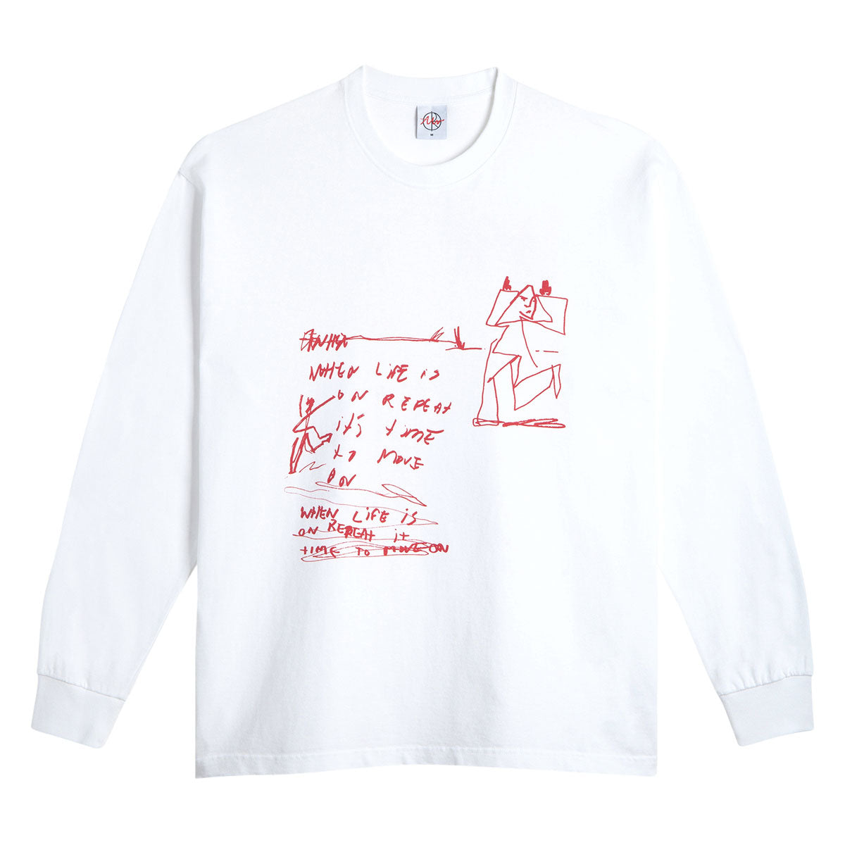 Polar On Repeat Long Sleeve T-Shirt - White