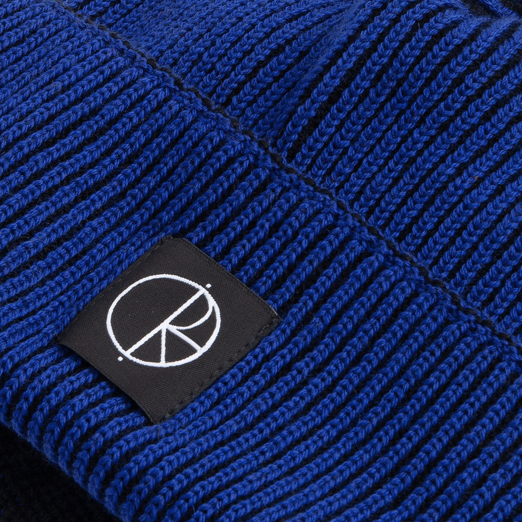 Polar Lines Merino Beanie - Egyptian Blue/Black