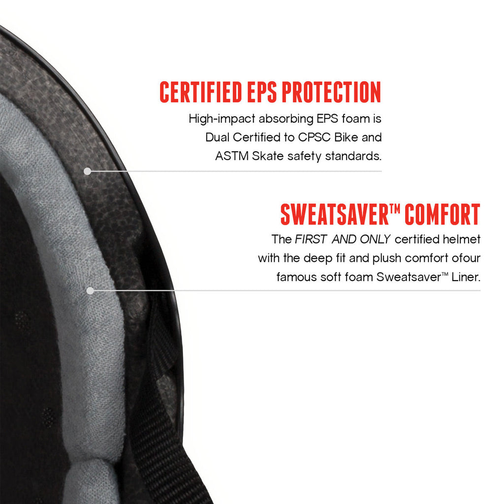 Triple Eight Certified Sweatsaver Helmet - Navy Rubber