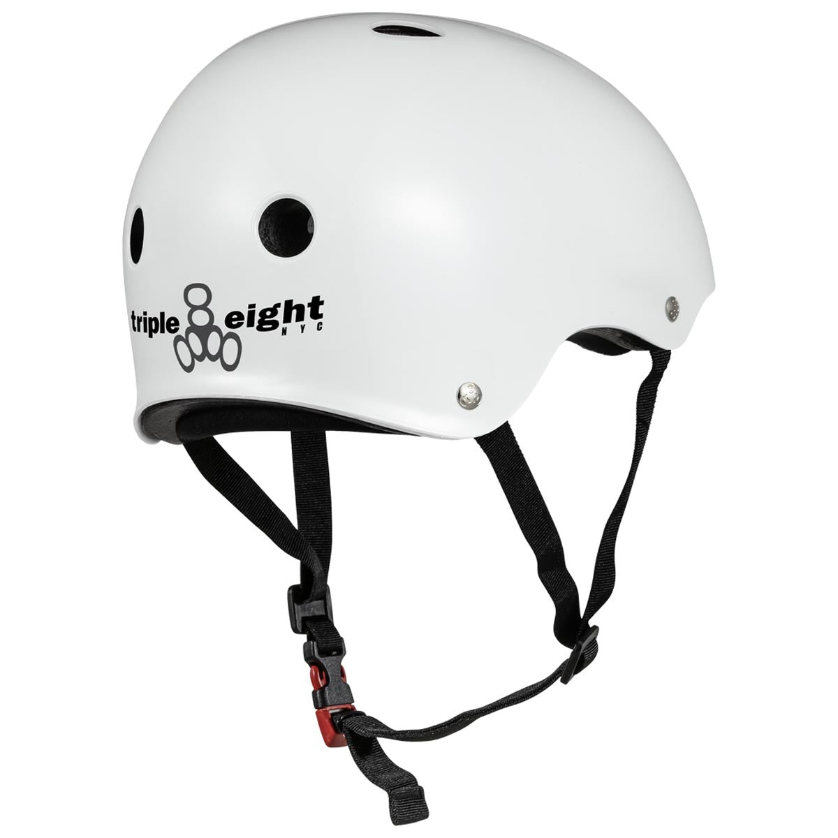 Triple Eight Certified Sweatsaver Helmet - White Glossy
