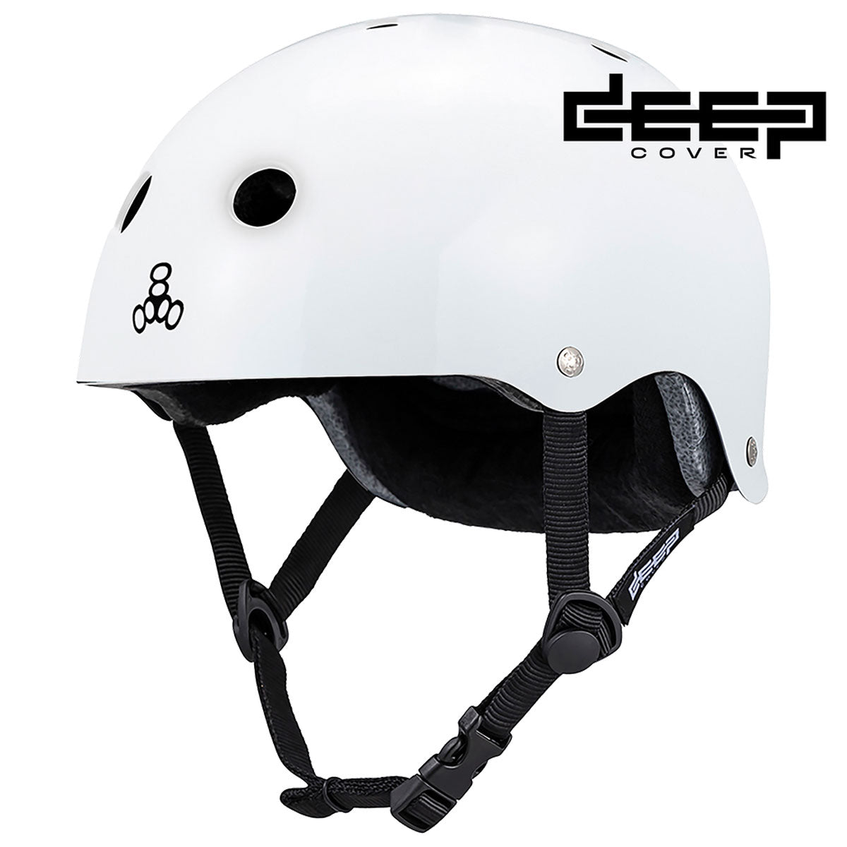 Triple Eight Deep Cover Helmet - White Glossy