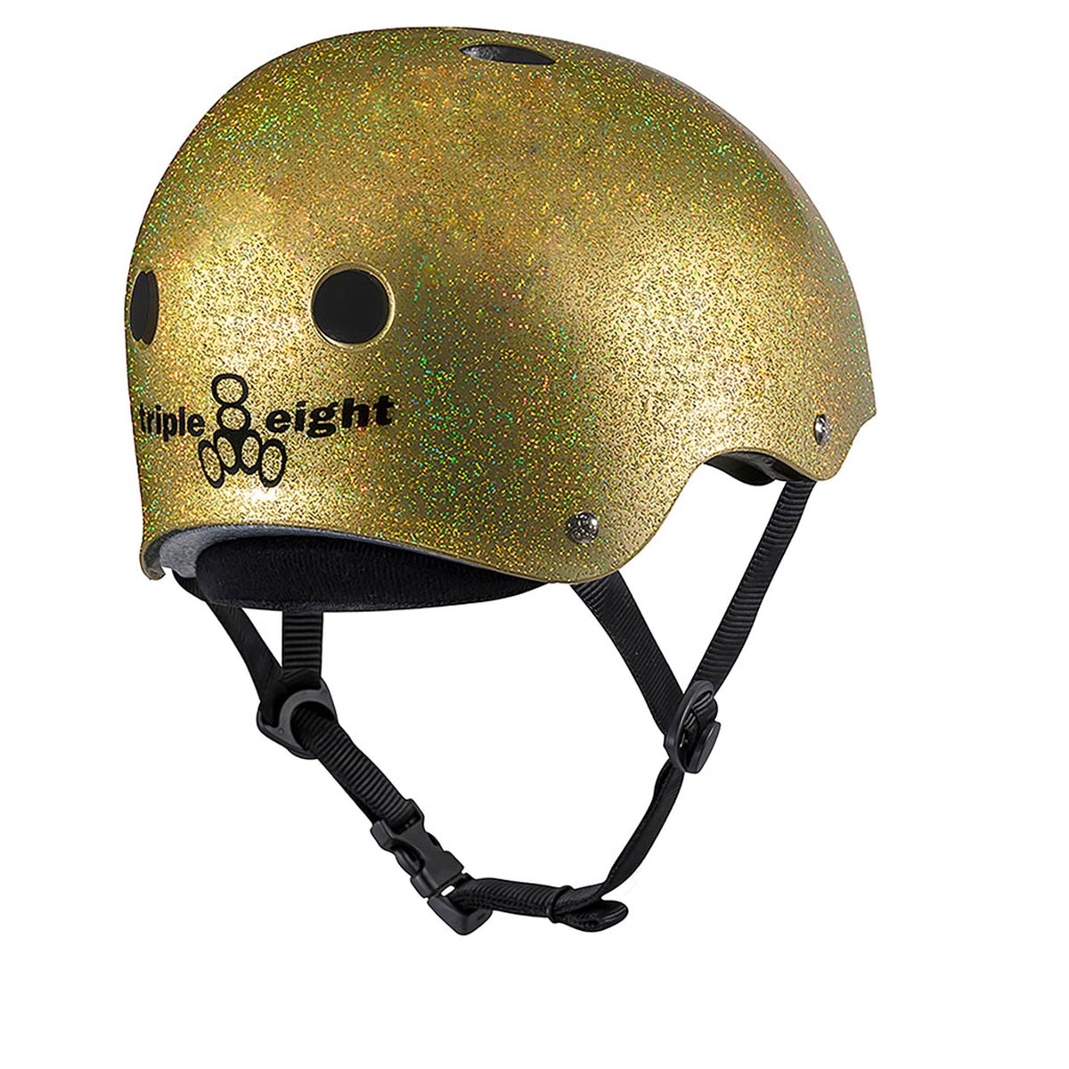Triple Eight Deep Cover Helmet - Gold Glitter