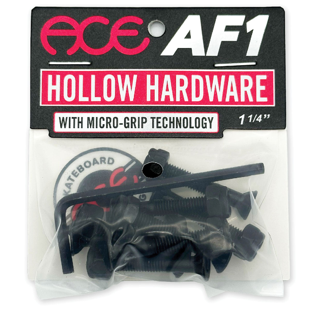 Ace AF1 Hollow Bolts W/ Grippers Allen Hardware - 1.25"