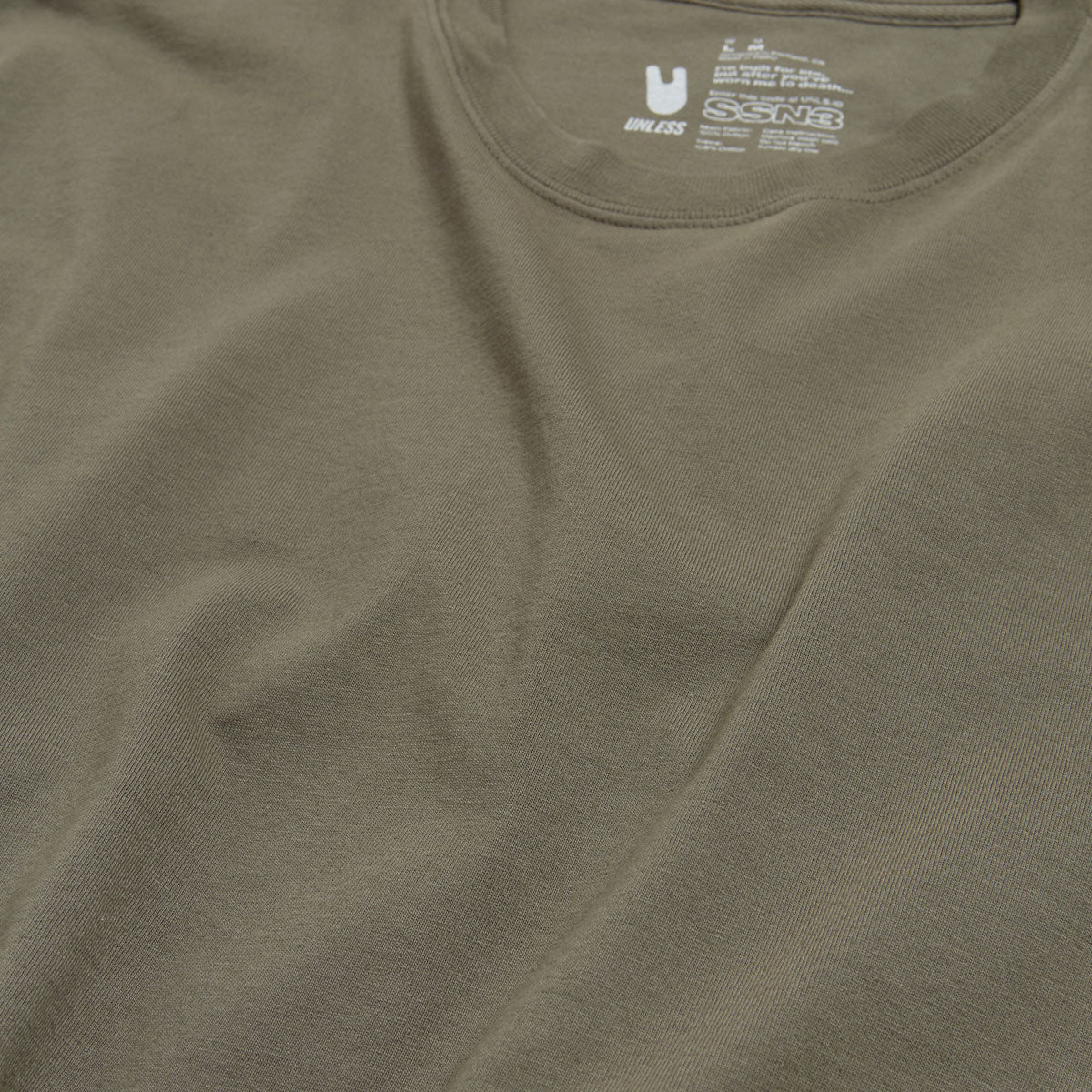 Unless Essentials T-Shirt - Smokey Olive Washed