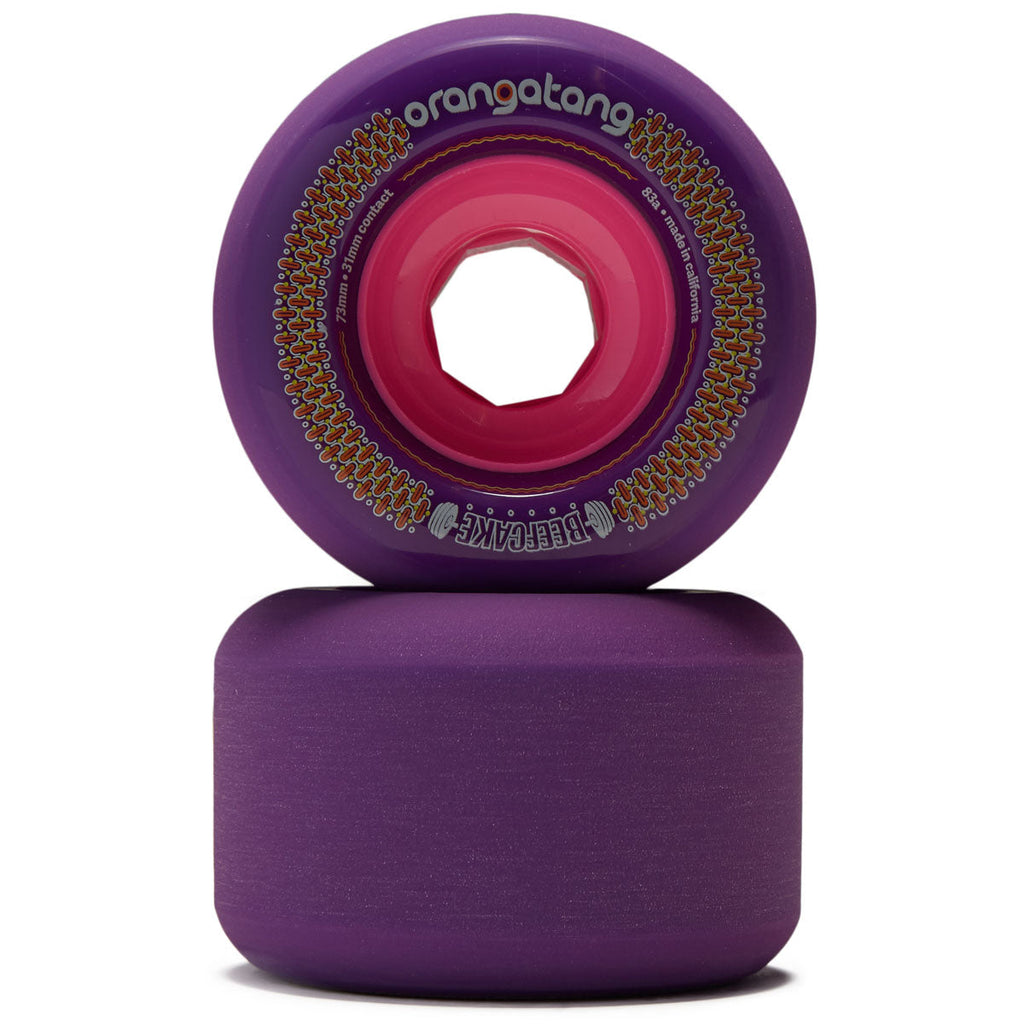 Orangatang Beefcake Freeride 83a Longboard Wheels - Purple - 73mm