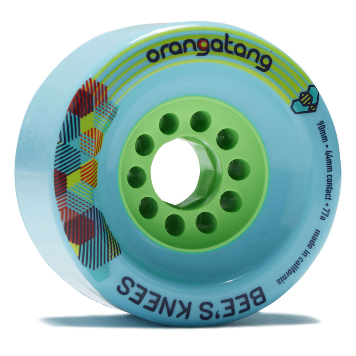 Orangatang Bee's Knees 77a Longboard Wheels - Blue - 90mm