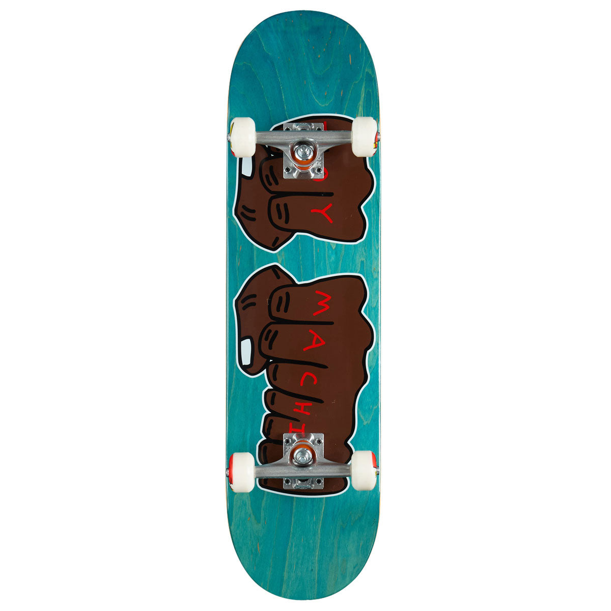 Toy Machine Fists Pre-Built Skateboard Complete - Assorted Stains - 8.25"