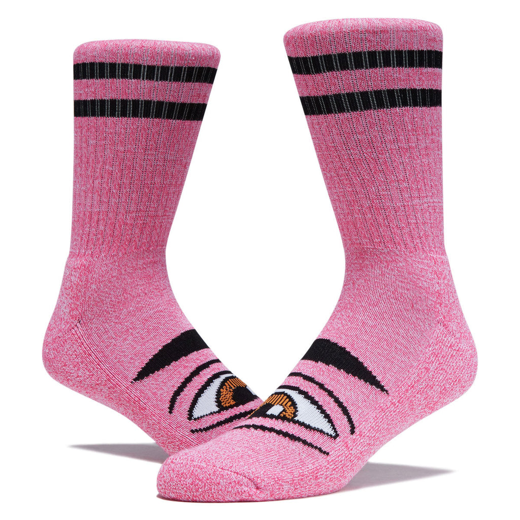 Toy Machine Heather Sect Eye Socks - Pink