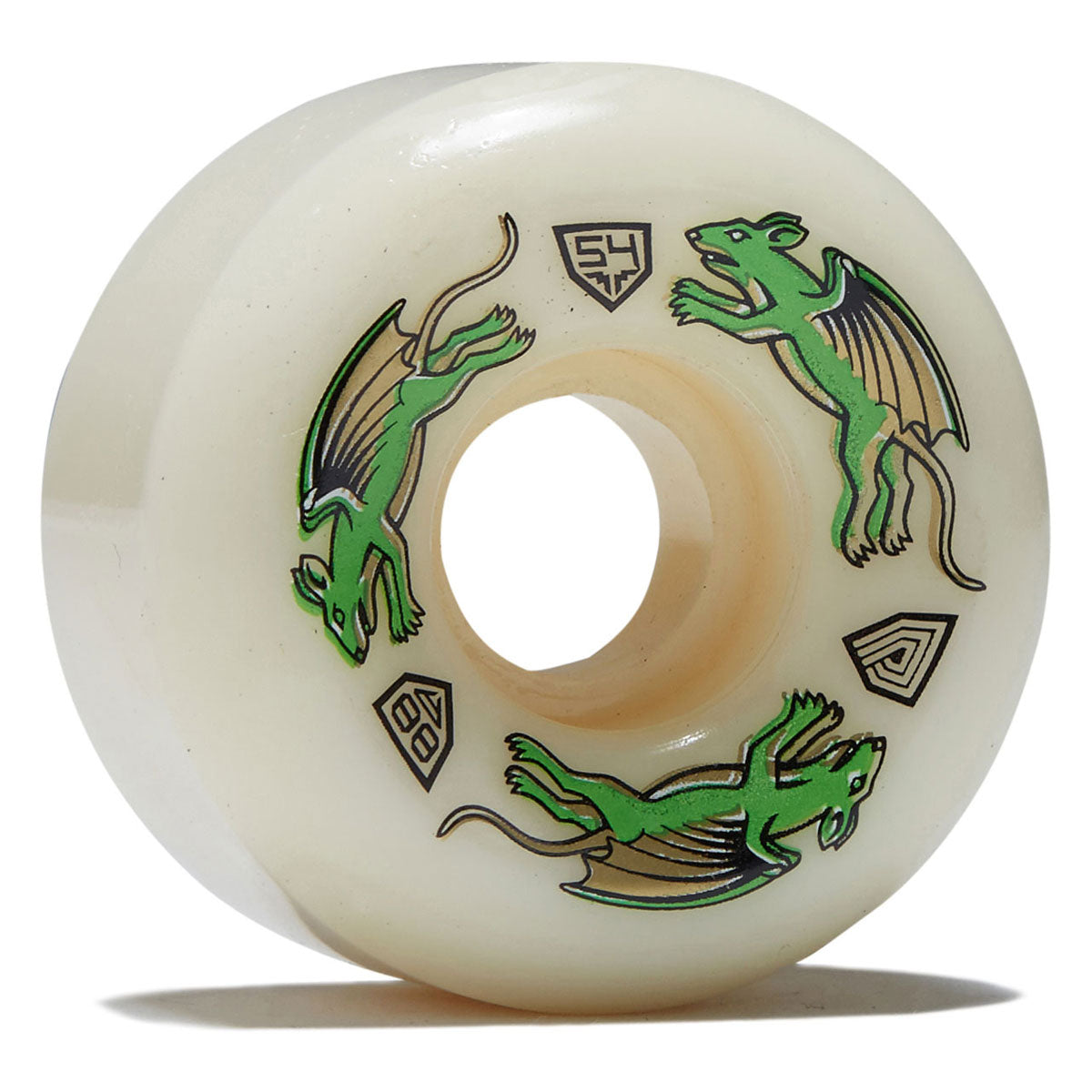 Powell-Peralta Dragon Formula Nano Rat 88a AV6 Skateboard Wheels - Off White - 54mm