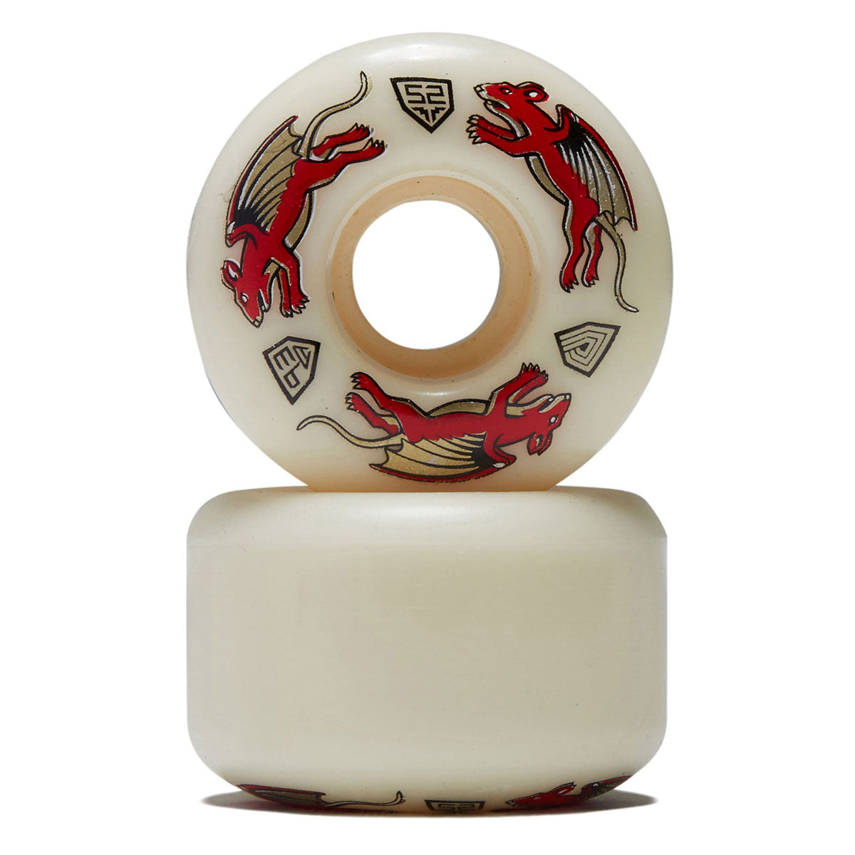 Powell-Peralta Dragon Formula Nano Rat 93a V4 Skateboard Wheels - Off White - 52mm