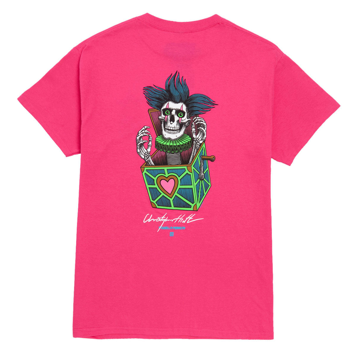 Powell-Peralta Chris Hiett Skull T-Shirt - Heliconia
