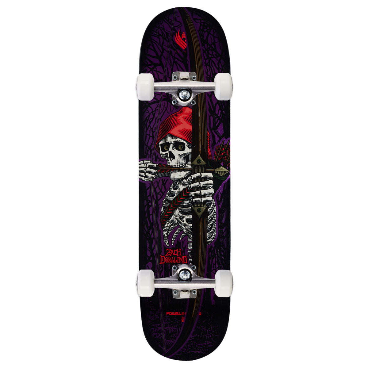 Powell-Peralta Flight Zach Doelling Archer K26 Skateboard Complete - Purple Foil - 8.00"