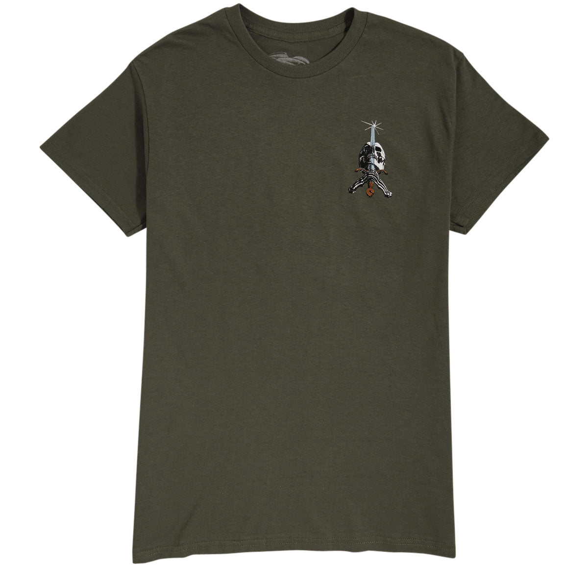 Powell-Peralta Skull And Sword T-Shirt - Military Green II