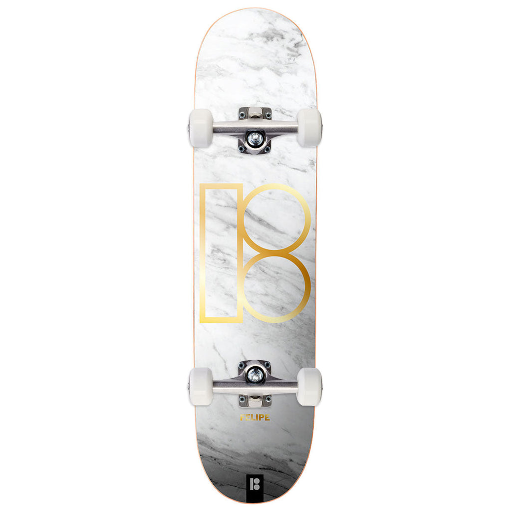 Plan B White Marble Gustavo Skateboard Complete - 8.00"