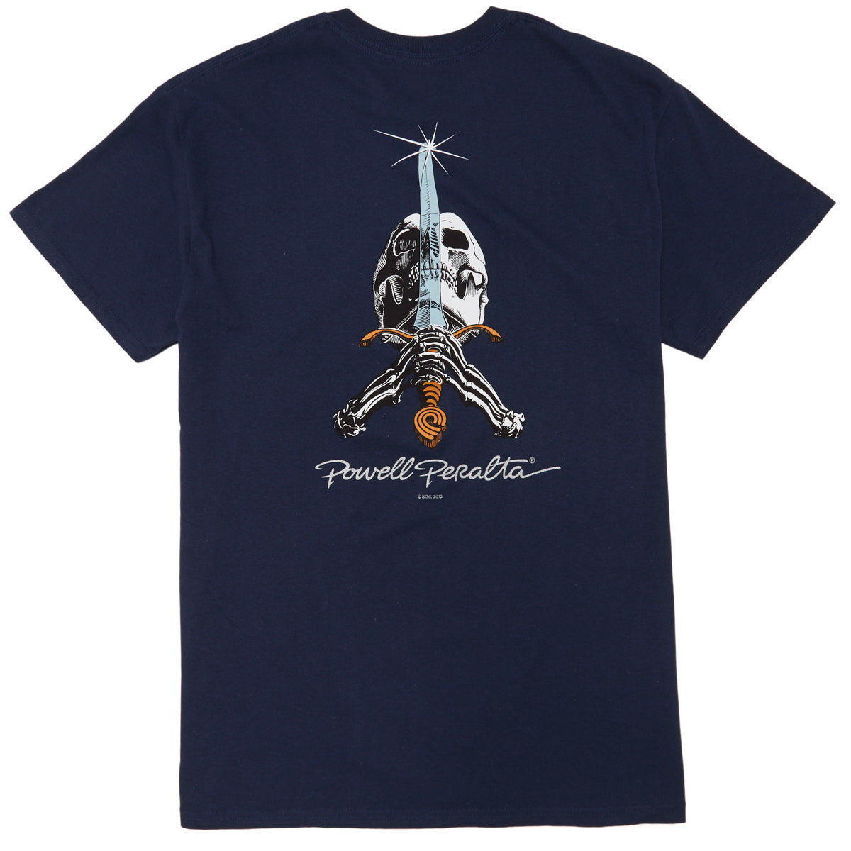 Powell-Peralta Skull And Sword T-Shirt - Navy