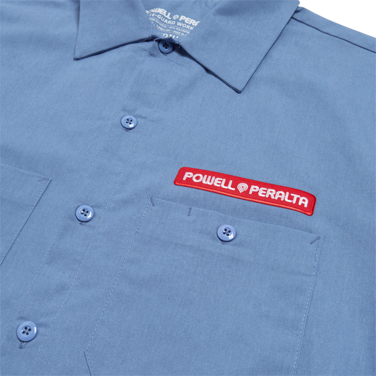 Powell-Peralta Skateboard Skeleton Work Shirt - Postal Blue
