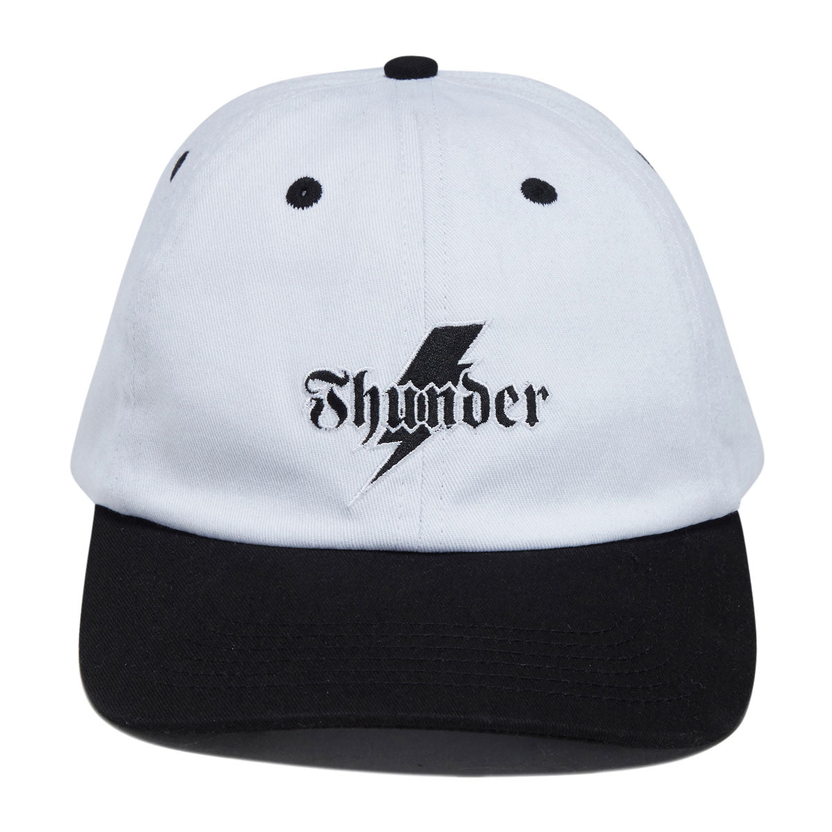 Thunder Bolt Script Hat - White/Black