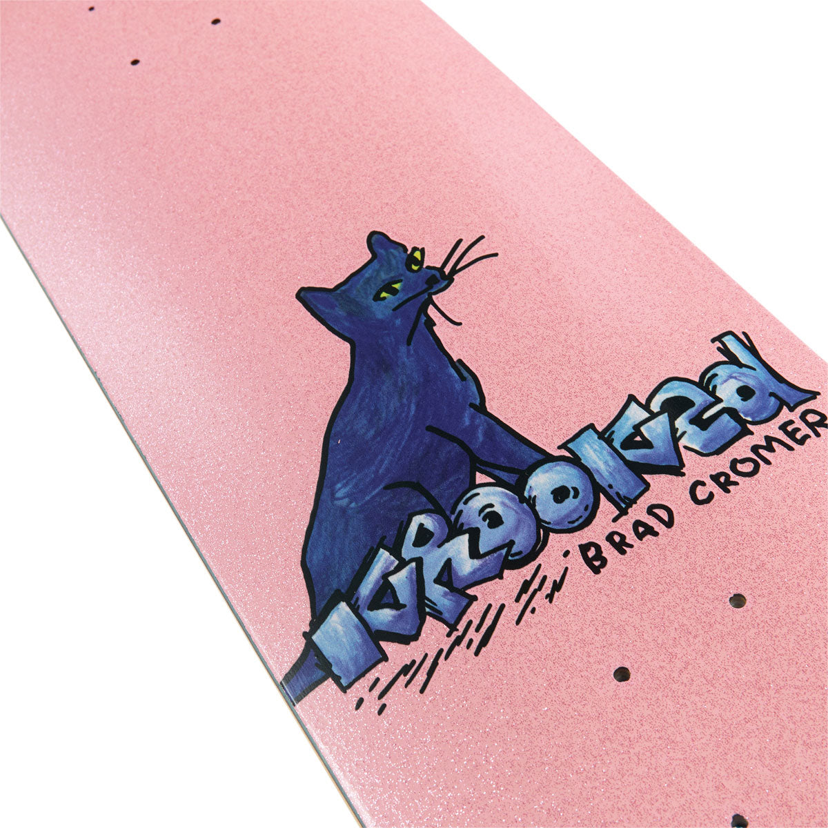 Krooked Cromer Kat Skateboard Deck - Pink - 8.38"