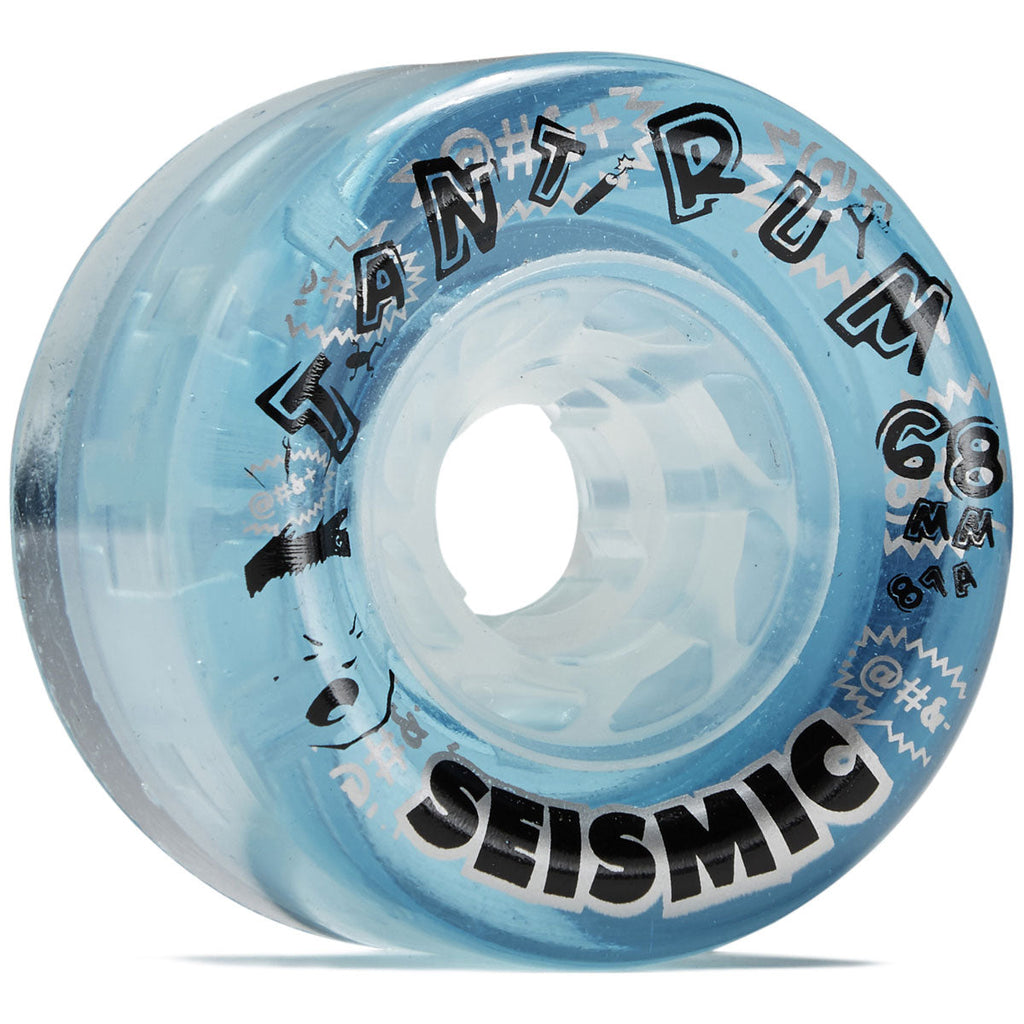 Seismic Tantrum 81a Longboard Wheels - Clear Blue - 68mm