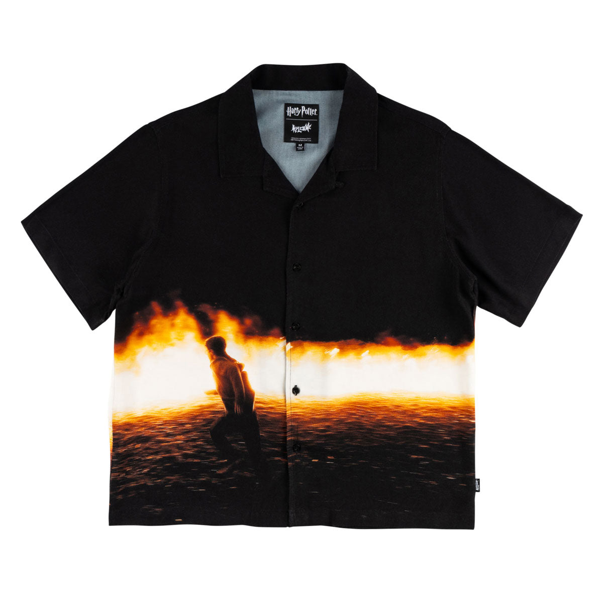 Welcome x Harry Potter Burrow Burn Rayon Shirt - Black