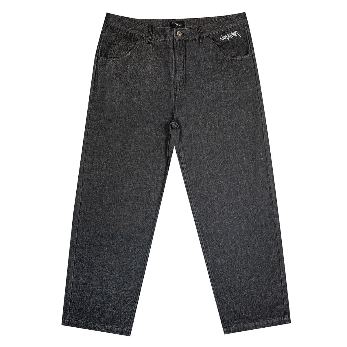 Timescan Relaxed Denim Jeans - Black