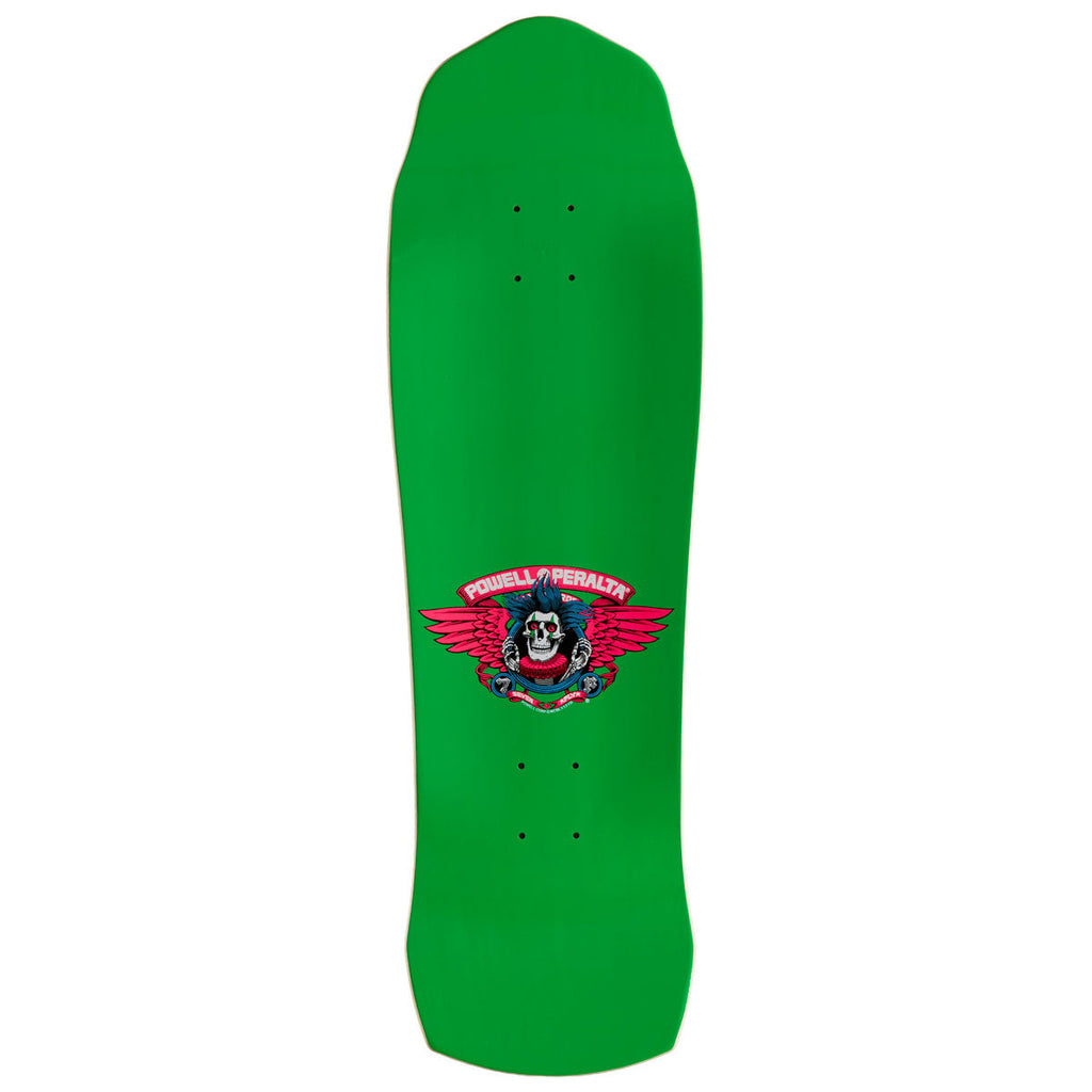 Powell-Peralta Chris Hiett Skull Skateboard Deck - Neon Green/Blue Foil - 9.50"