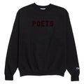 Poets OG Poets Flocked Crew Sweatshirt - Black/Burgundy Flocking