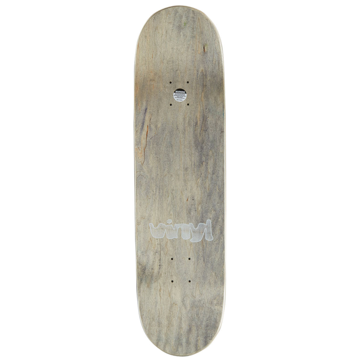 Vinyl Spiral Skateboard Deck - White Marble - 8.50"