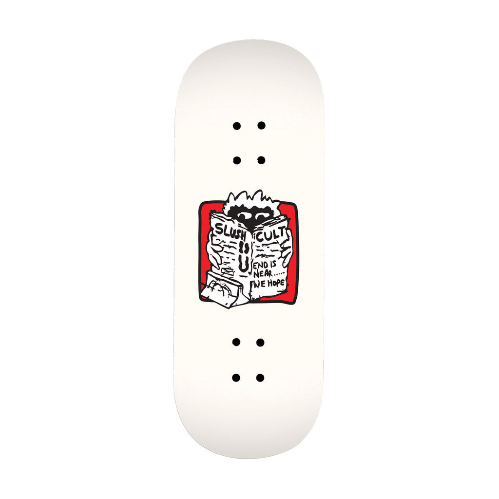 SlushCult News Shop Fingerboard Deck - White - 34mm