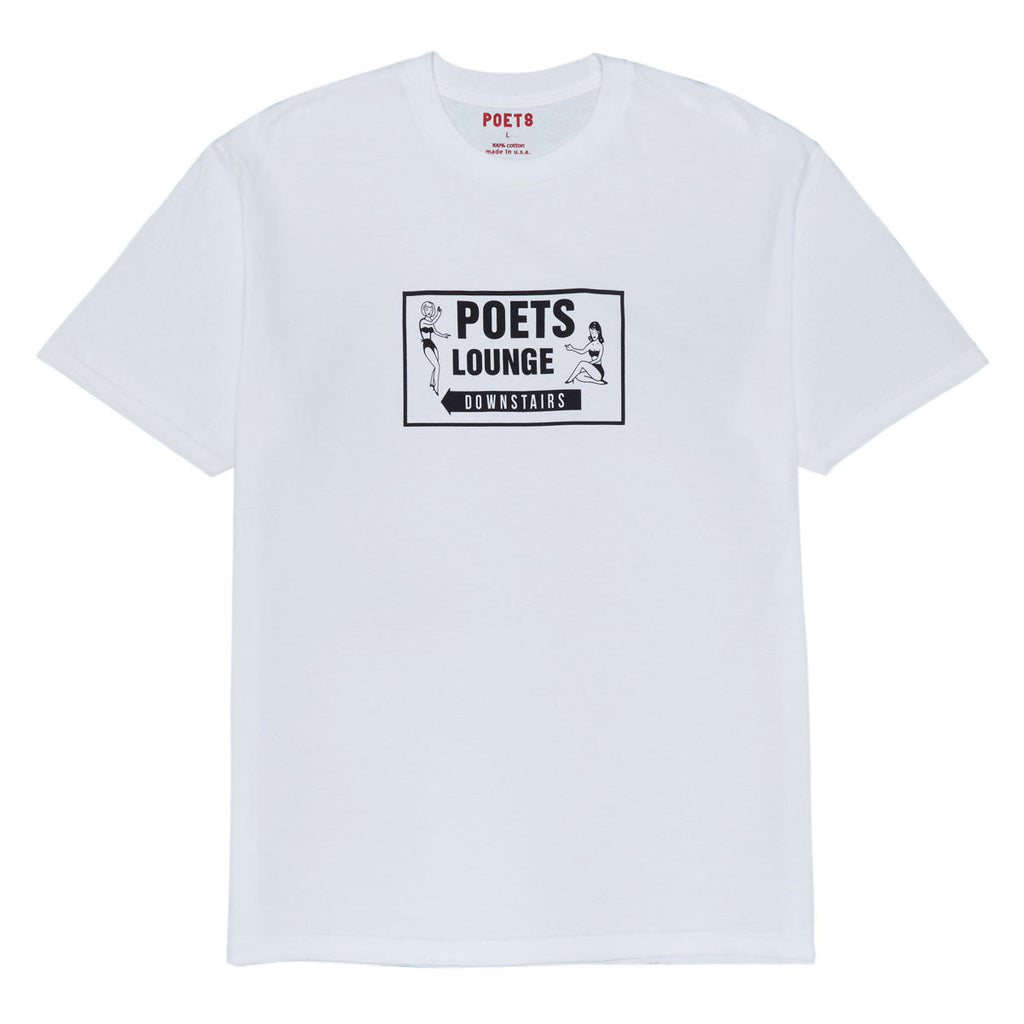 Poets Lounge Screened T-Shirt - White