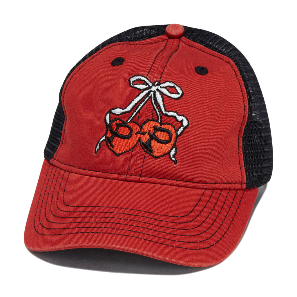 Passport Cherries Leagues Trucker Hat - Washed Red