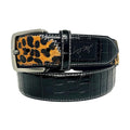 Loosey Croc Cheetah Belt - Black